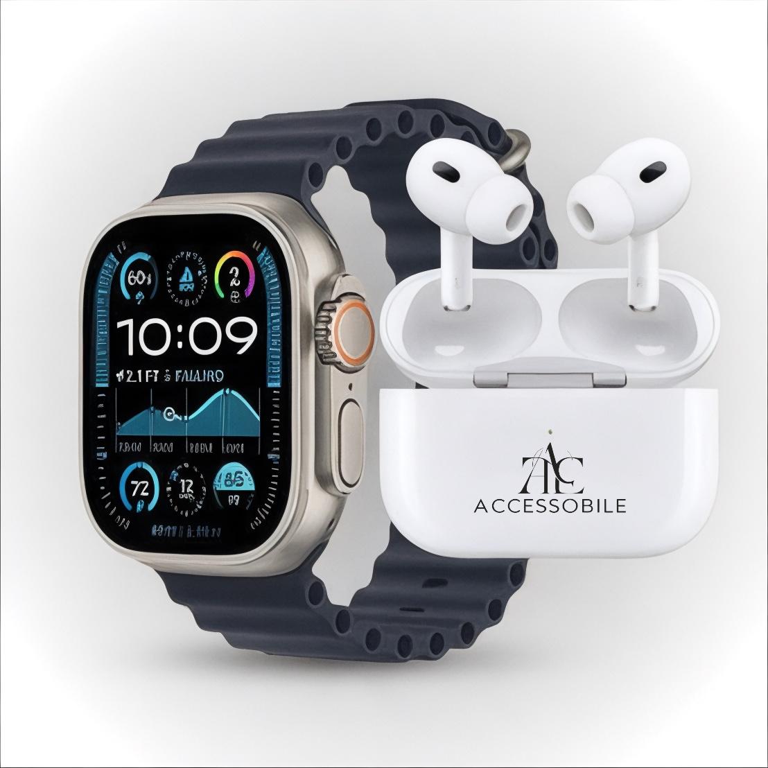 Smart Watch i20 Ultra Max + Airpods Pro (7 straps)